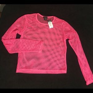 Retro 80’s style‎ fishnet blouse